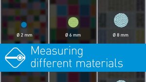 Video: Messung an verschiedenen digital bedruckten Materialien