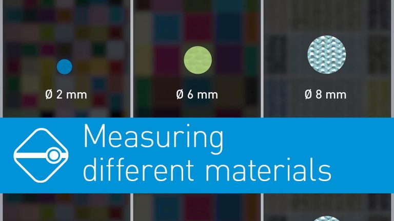 Video: Messung an verschiedenen digital bedruckten Materialien
