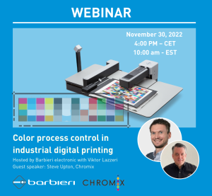 Webinar: Farbprozesskontrolle im industriellen Digitaldruck