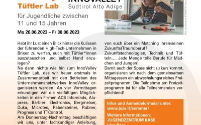 Laboratorio InnoValley Tüftler 2023
